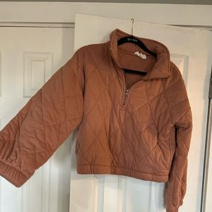 Quilted Pullover Sweatshirt